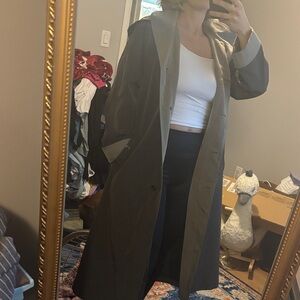 Gallery Olive Trench Coat with Hood